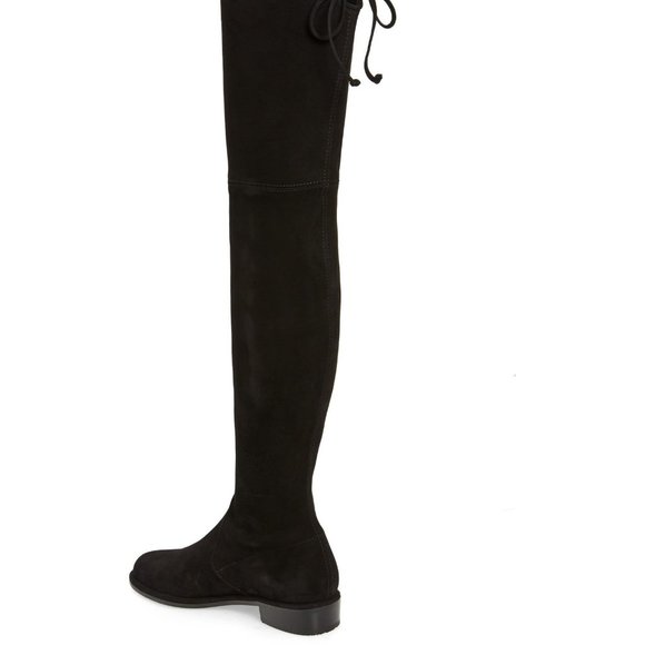 $950 STUART WEITZMAN Lowland Over the Knee Boot BLACK SUEDE 7  (SE40) - Picture 2 of 10